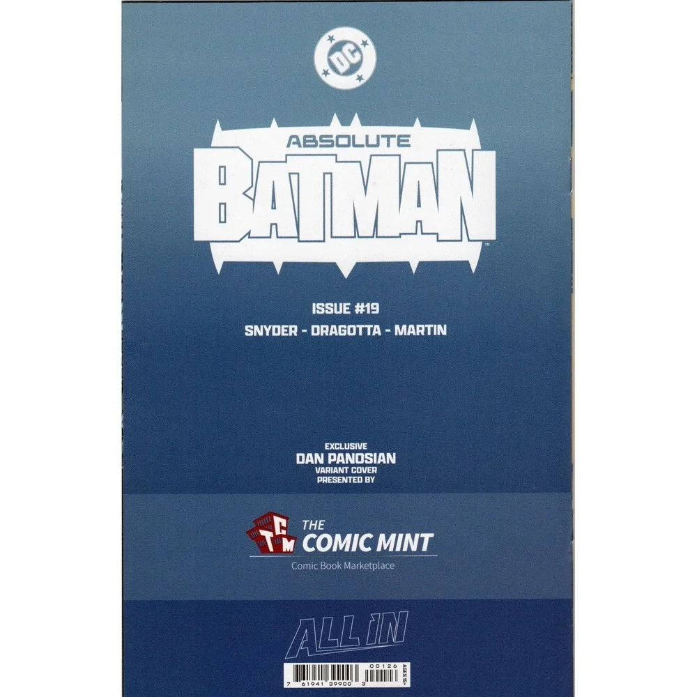 ABSOLUTE BATMAN #19 DAN PANOSIAN Exclusive Variant LE800 DC Comics Scarecrow NM+